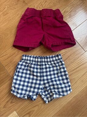 Kids elastic waist shorts pack of 2
